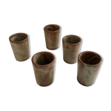 Lot de 5 verres en grès