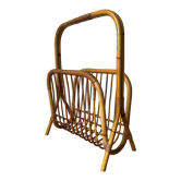 Porte revue vintage en rotin