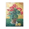 Painting Red Begonia in pot
