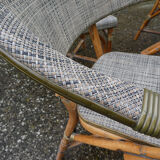 Lot of 4 chairs terrace bistro type "Parisian" brown and beige