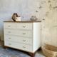Renovated vintage chest of drawers – 5 drawers – Wooden top – Country style