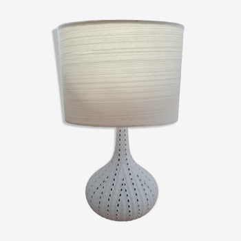Lampe blanche ceramique vintage habitat