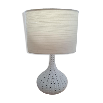 Lampe blanche ceramique vintage habitat