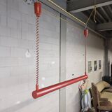 Vintage height adjustable red fluorescent tube lamp (Massive)
