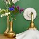 Vintage white opaline lampshade wall light