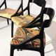Set of 4 Baumann chairs in 1980 fabric with black wooden base