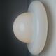 Sculptural Ufo Space Age Wall Lamp In Opal Glass, Italy 1970S