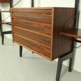 XL Danish Modular Teak Wall Unit in Rosewood by Poul Cadovius, 1960s