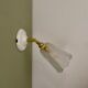 Vintage art deco tulip wall lamp in frosted glass