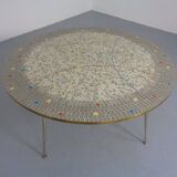 Large ceramic mosaic coffee table by Berthold Müller, Germany, 1950s.