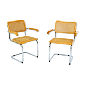 2 armchairs B64, Marcel Breuer, Italy, 1990