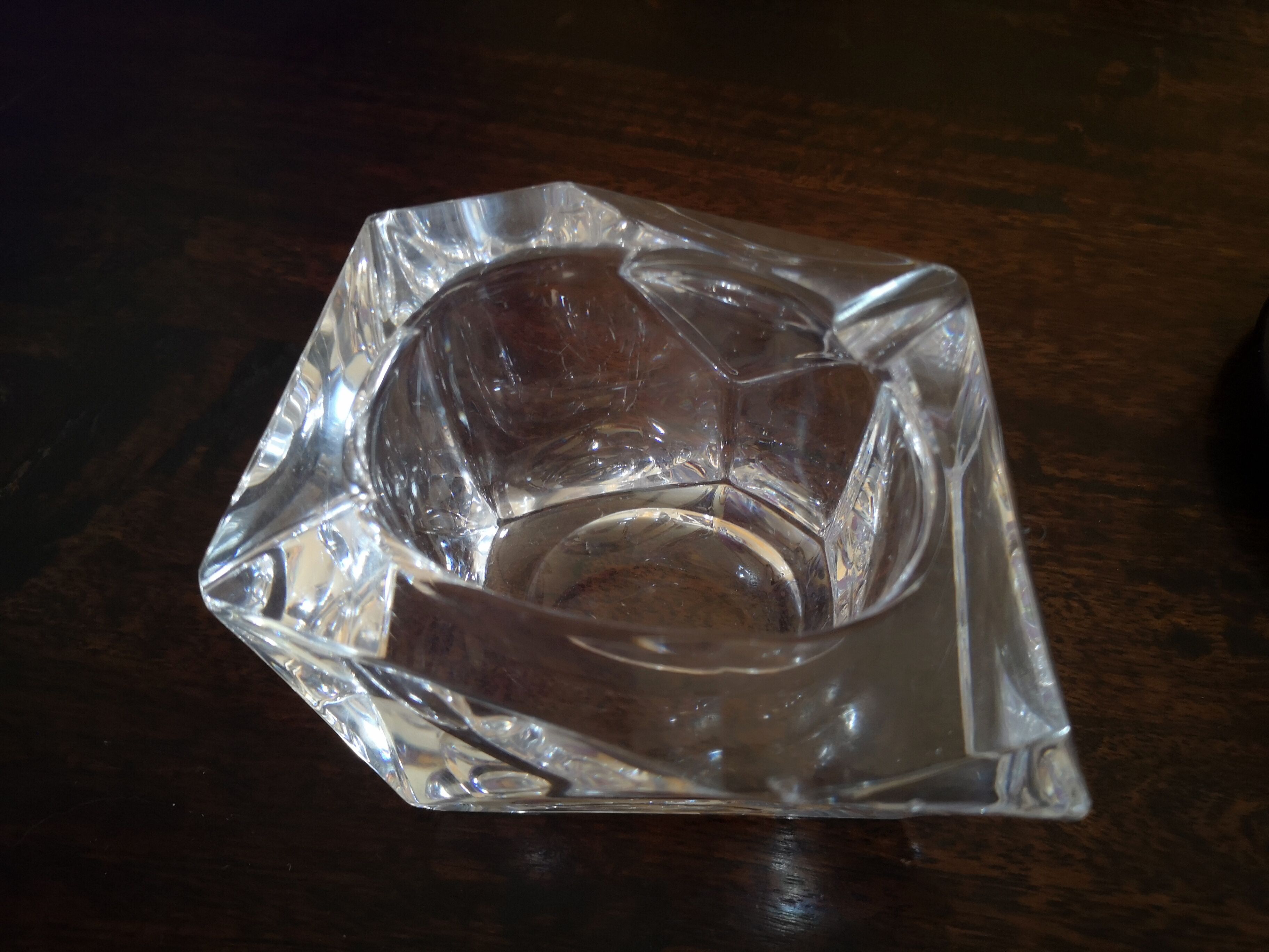 Ashtray and pestle in Daum Crystal