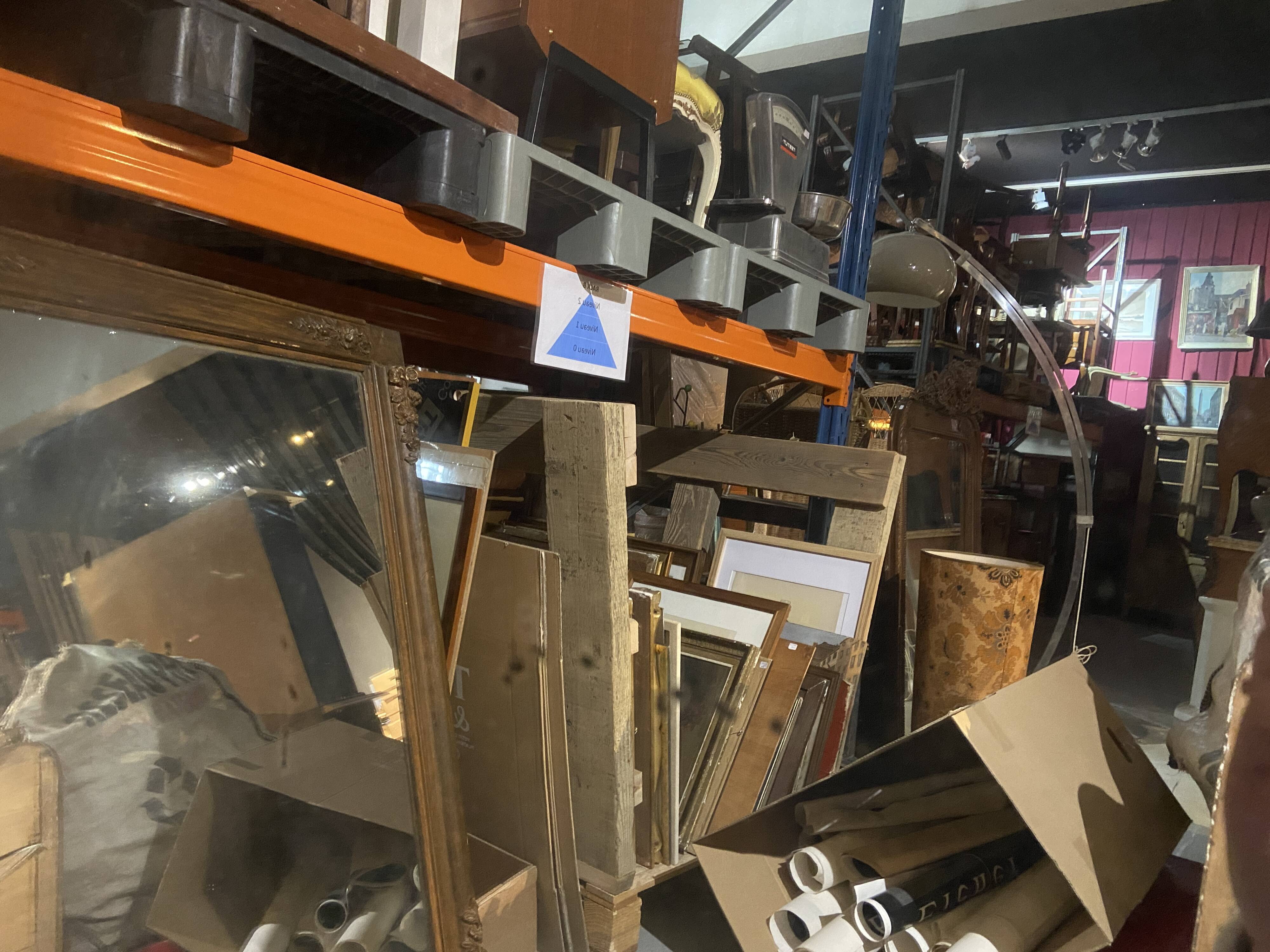 Mirror with wooden frame