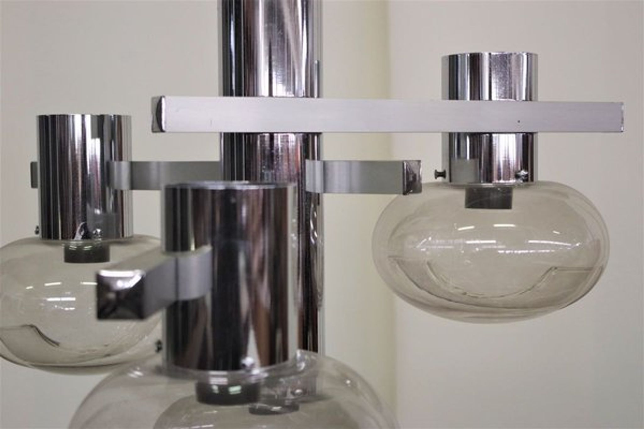 Chrome ceiling lamp by Toscana Luce, 1970s