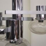 Chrome ceiling lamp by Toscana Luce, 1970s