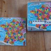Wooden puzzle from the French departments in the 70s