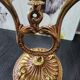 antique candlestick candelabra 2 lights gold metal vintage baroque 22 cm