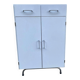 Vintage white wooden bathroom furniture — Chrome legs 70s design