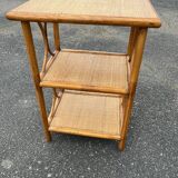 Small rattan shelf unit