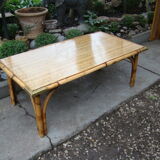 Table basse rotin ancienne