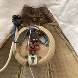 Pair of rattan sconces from 1970/80