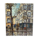 Ancient painting, Furstenberg Square, Paris, signed Saulin, 20th century