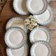 Set of 10 vintage ironstone plates by Henry of Sarreguemines.