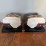 Pair of luxury art deco marble bookends