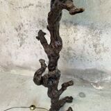 Vine wood floor lamp