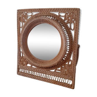 Wicker mirror