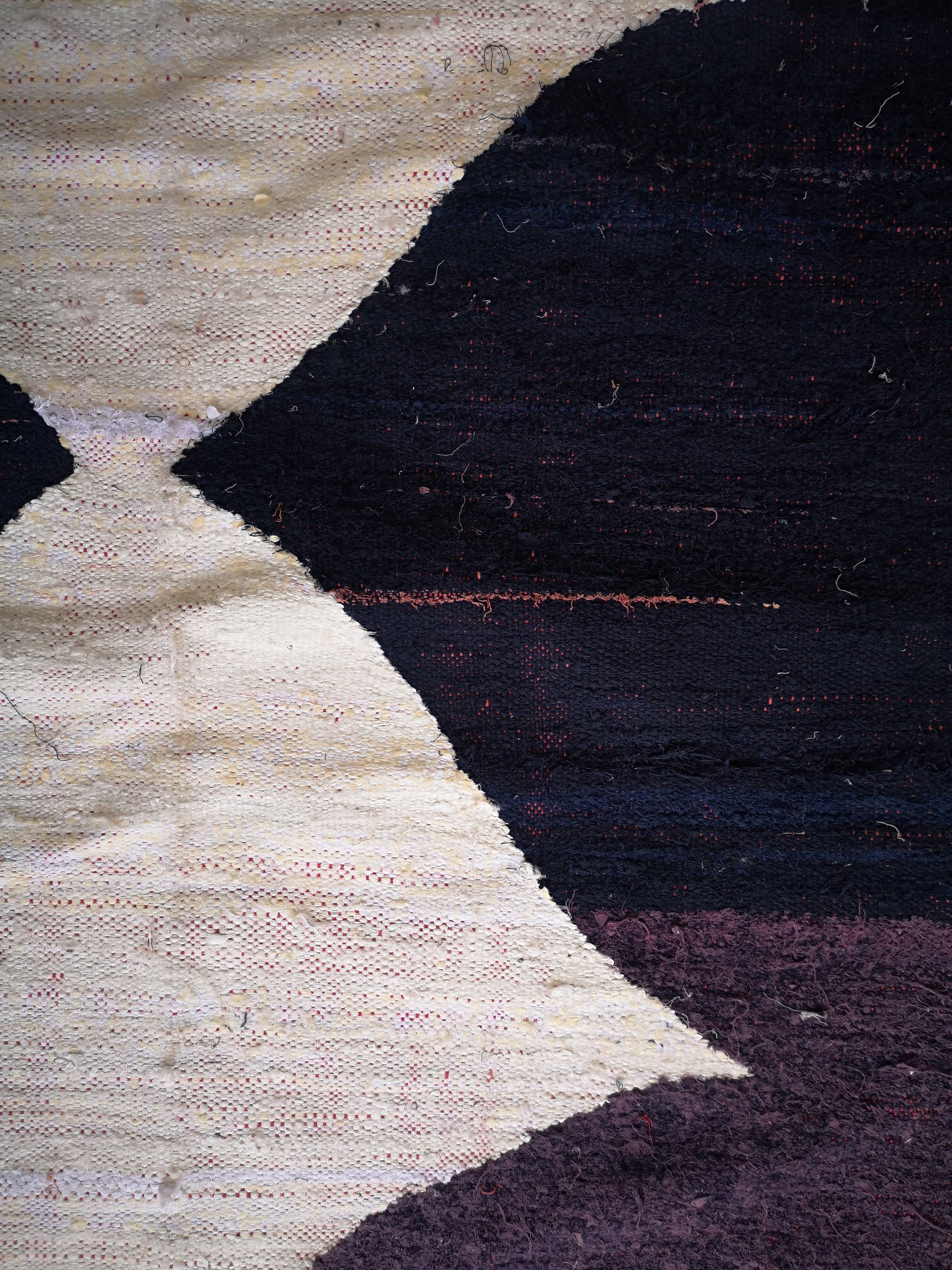 Tapis boucherouite berbère tissé main