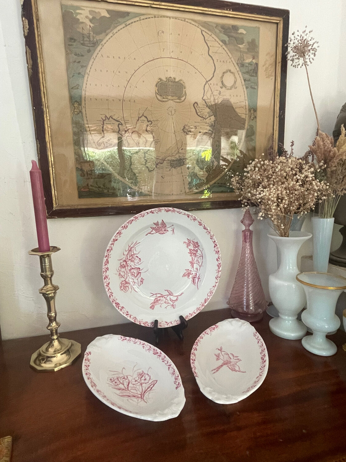 Set of three iron earth dishes