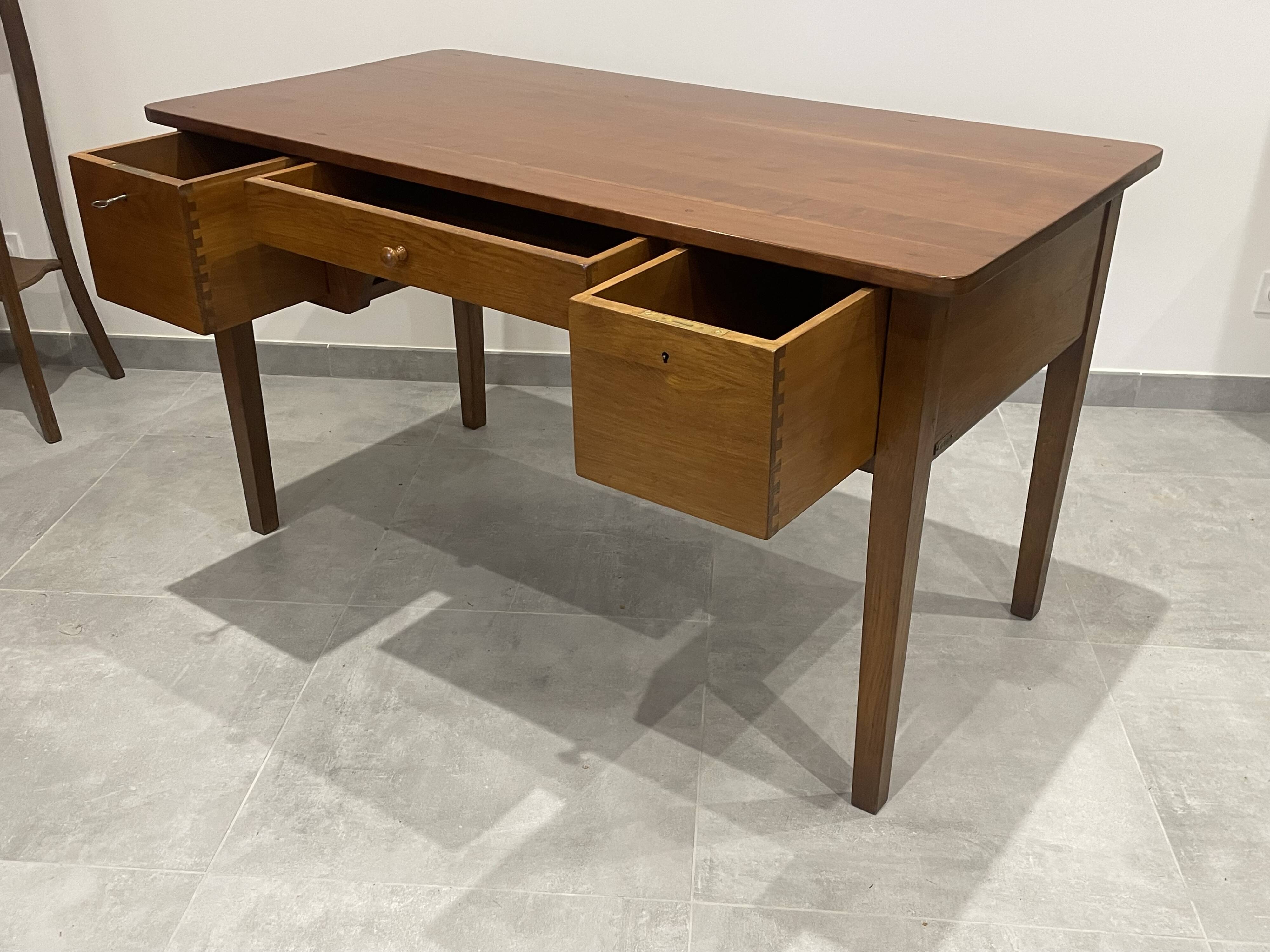 Beautiful natural wood desk from Chez Grange