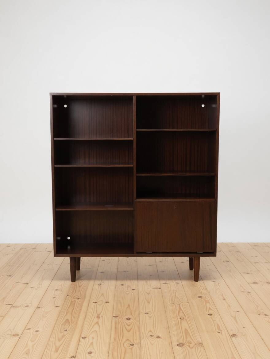 Mahogany  Model 4 Bookcase by Omann Jun Mobelfabrik, Denmark, 1970s