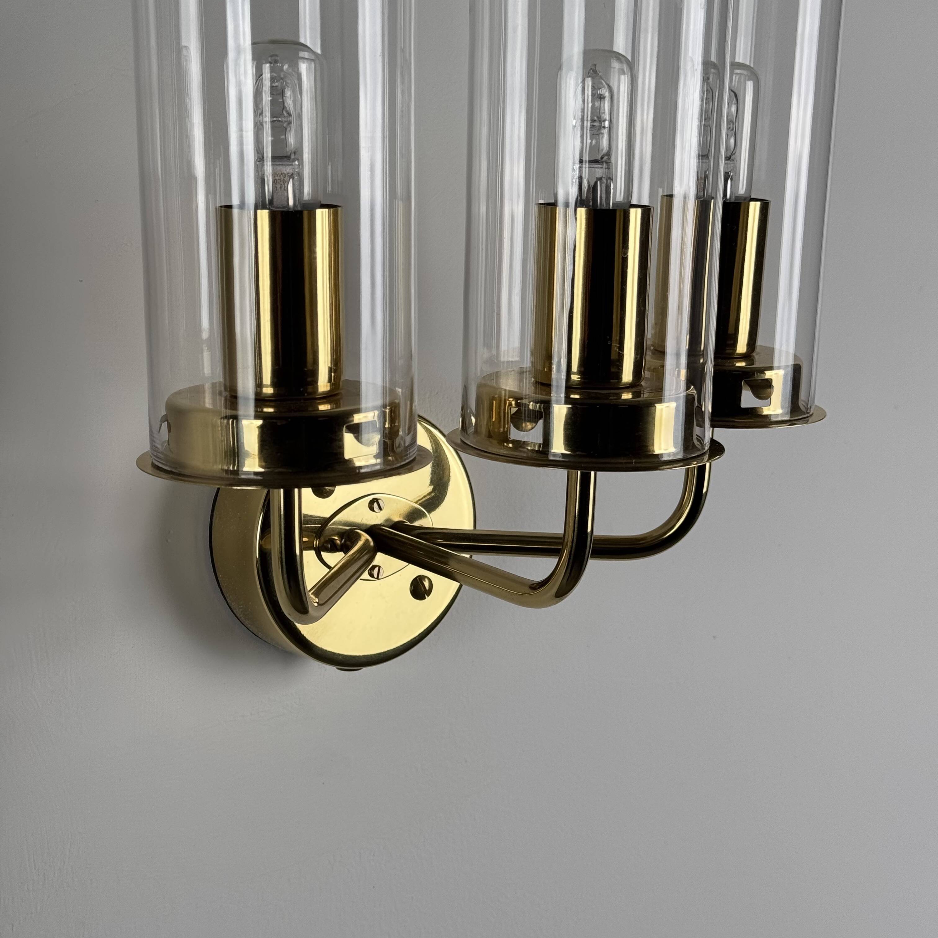 Hans-Agne Jakobsson Wall Lamps “Sonata” Model V 169/3 Markaryd, Sweden, 1960s