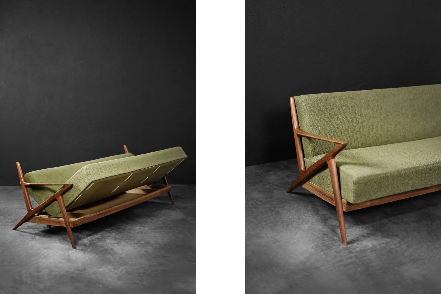 Vintage Danish 3-seater canapé from the mid-century, designed by Poul Jensen for Selig.