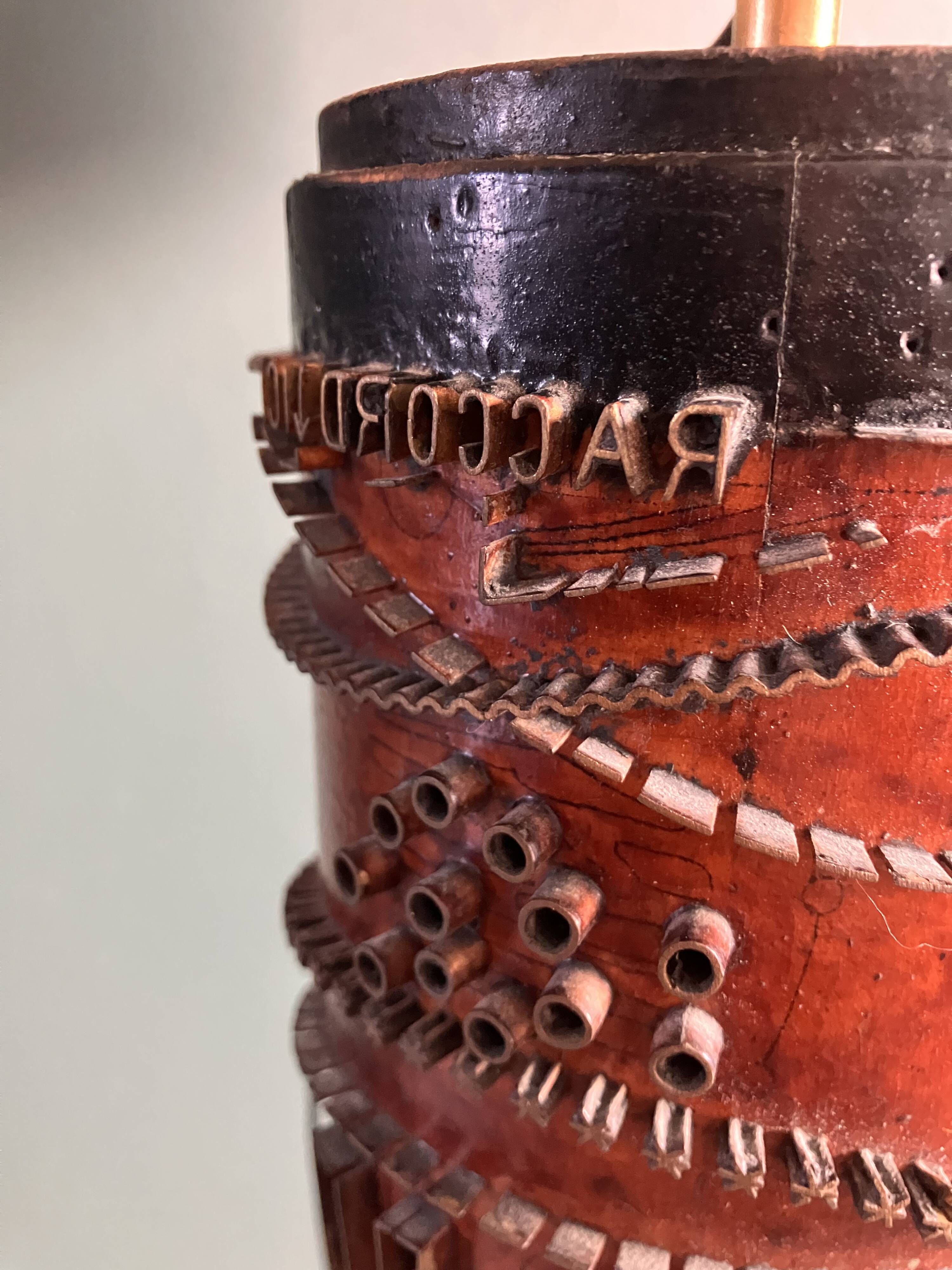 Table lamp on printing roll with floral lampshade floor lamp