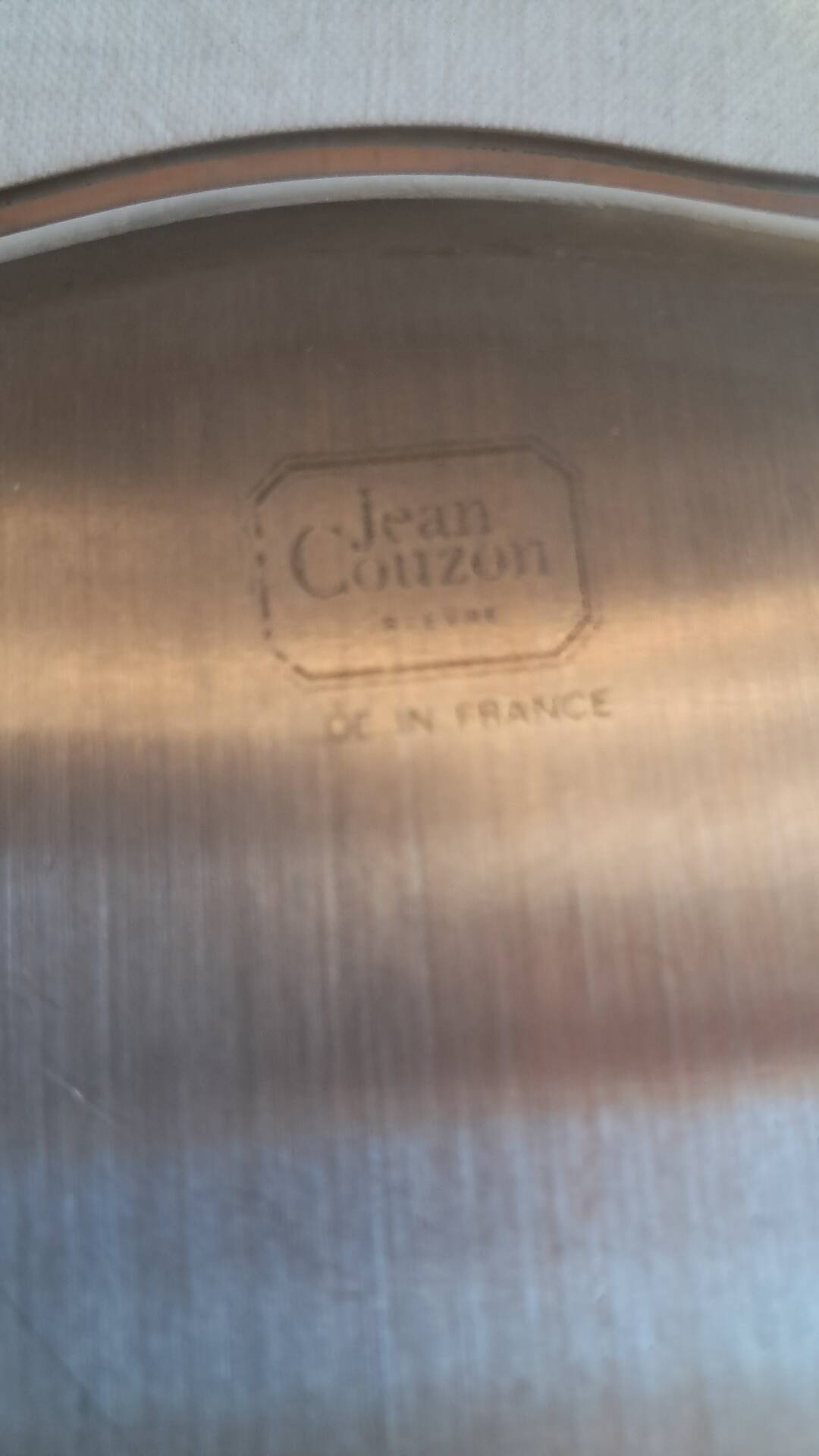 Rectangular scalloped service platter in stainless steel – Jean Couzon Silversmith