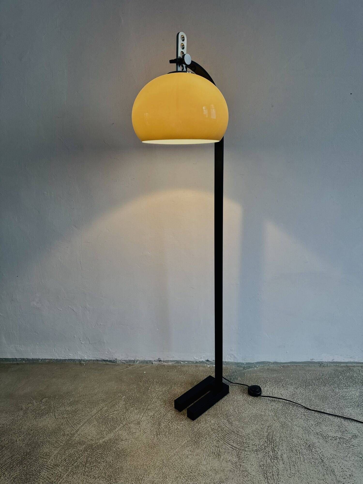 Mushroom Shade Floor Lamp By Dijkstra Lampen, The Netherlands 1970S