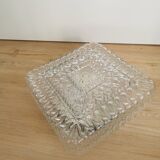 Plafonnier vintage en verre gaufré : éclairage rétro des années 1970