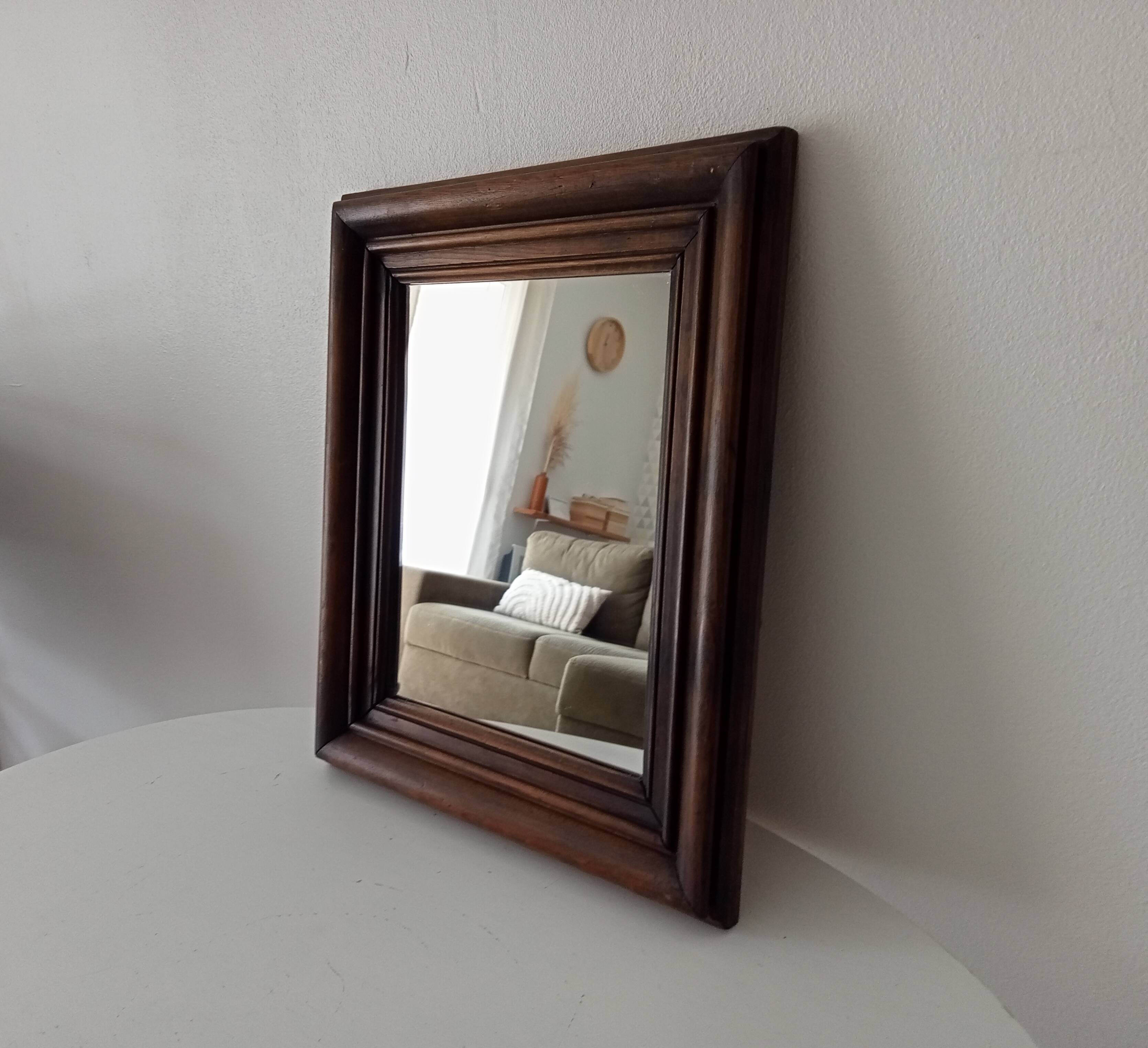 Antique wooden mirror