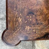 Victorian music cabinet or display case in burr walnut, late 19th century