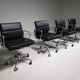 Chaises de bureau EA 217 Soft Pad par Charles et Ray Eames pour ICF, années 1980.