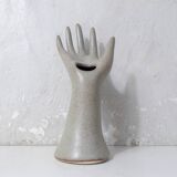 Vintage stoneware hand ring holder soliflore jewelry holder