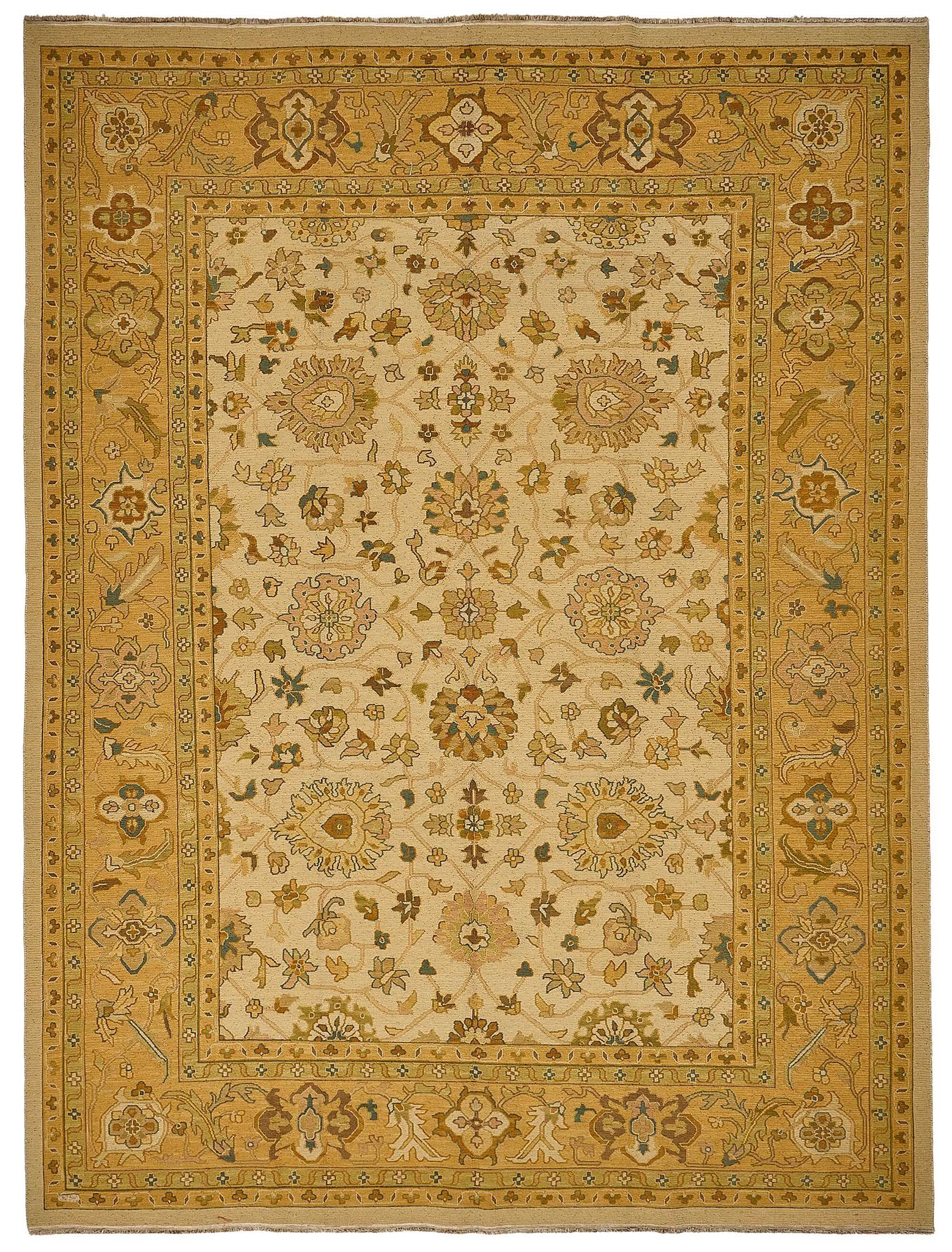 Turkish Handknotted Wool Oushak Rug 262 cm x 350 cm