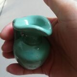 Very small turquoise soliflore in the shape of a ceramic jug