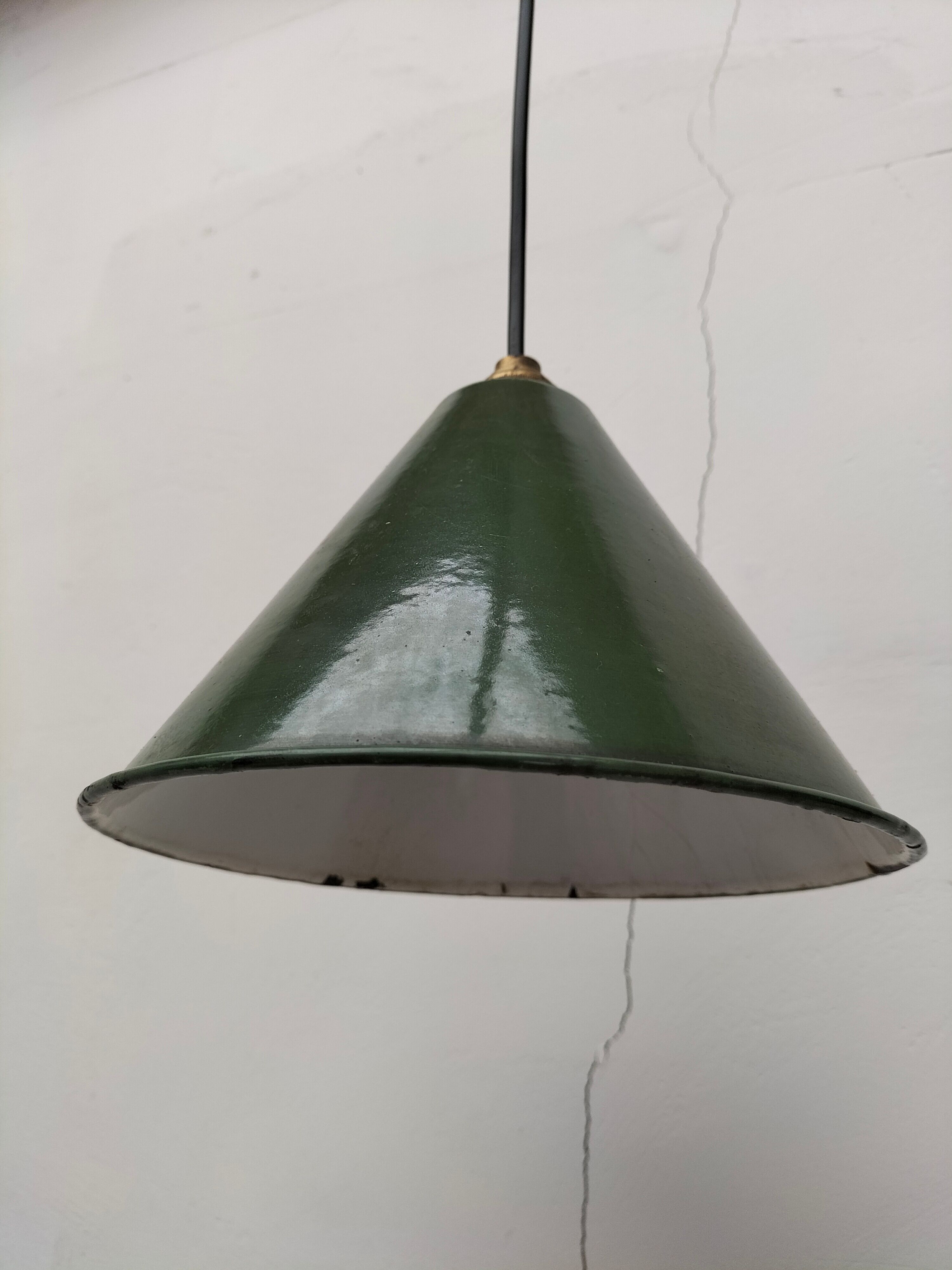 Pair of industrial hanging lamps