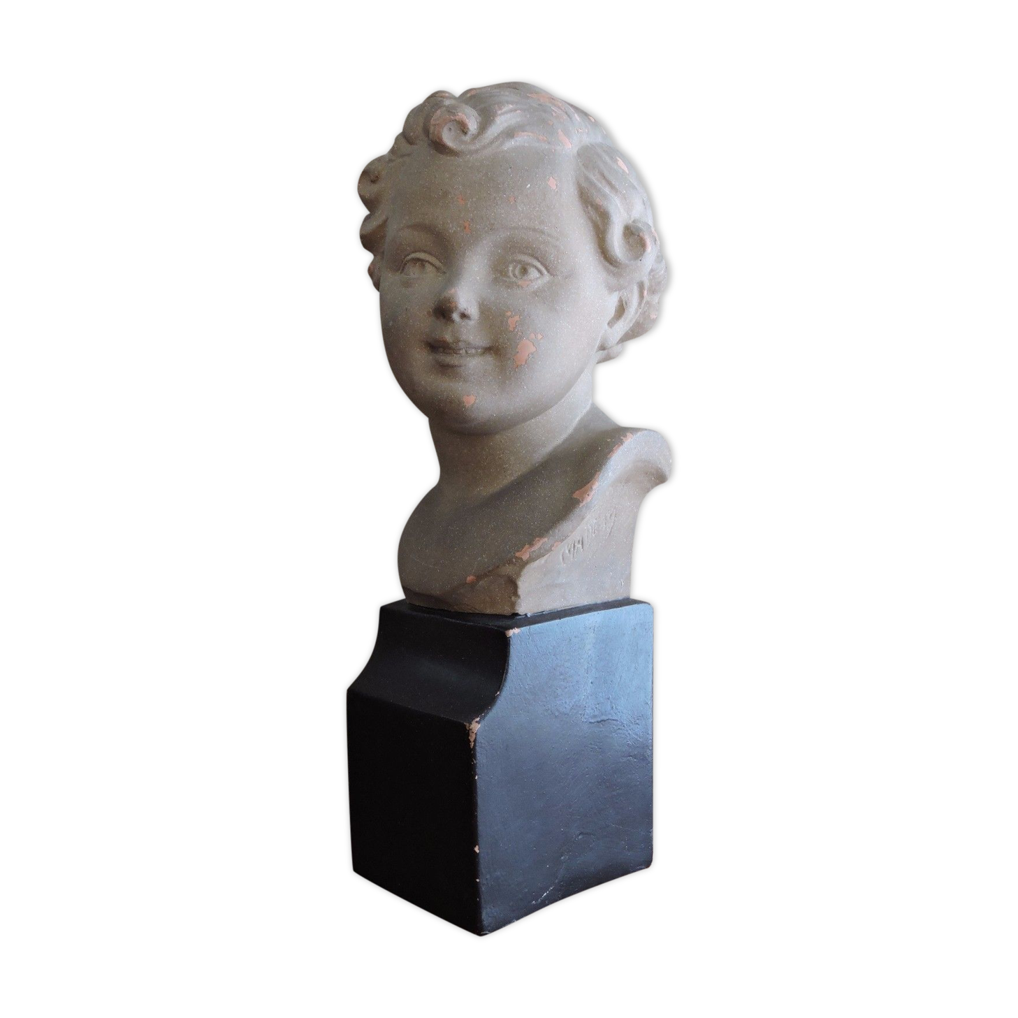 Sculpture cherub bust by Madem