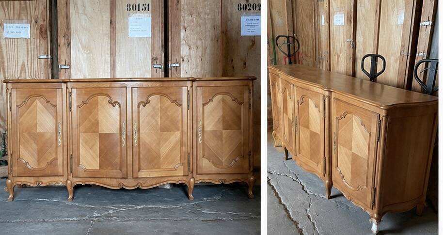 Prestigious 4-door sideboard buffet – Marquetry – Louis XV style