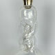 Blown glass carafe with silver frame